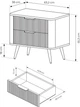 Тумба ночная Perfect Home Lante 2S 38x55.3x63.2 см, 2 ящика Черный (000012376677) - изображение 5