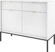 Комод Perfect Home Nova KSZ104 83x104x39 см, 2-дверний, 2 шухляди, чорні ніжки Білий (000012376884) - зображення 1