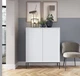Комод високий Perfect Home Nova K104 125x104x39 см, 2-дверний, чорні ніжки Білий (000012376892) - зображення 4