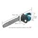 Аккумуляторная пила цепная Lithium Chain Saw-16" полотно 2100W, 2 аккумулятора, 2 зарядных - изображение 4