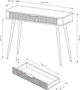Стол туалетный Perfect Home Lante 1S/100 100.2x38x78 см, 1 ящик, черные ножки Бежевый (000012376985) - изображение 6