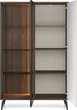 Витрина с подсветкой Perfect Home Vici WT103 39x162x103 см, 2-дверная Орех/кашемир (000012376987) - изображение 3