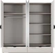 Шкаф платяной Perfect Home Lante 4D2S/213 54.6x208.4x213 см, 4-дверный, зеркало, черные ручки Бежевый (000012376993) - изображение 4