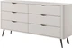 Комод Perfect Home Lante 6S/163 81.2x163.2x38 см, 6 шухляд, чорні ніжки Бежевий (000012377004) - зображення 1