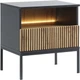 Тумба кроватная с подсветкой Perfect Home Sento S54 39x56.2x53.6 см, 1 ящик Черный/дуб один (000012377283) - изображение 1