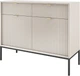 Комод Perfect Home Nova KSZ104 83x104x39 см, 2-дверний, 2 шухляди, чорні ніжки Кашемір (000012377310) - зображення 1