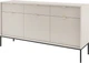 Комод Perfect Home Nova KSZ154 83x154x39 см, 3-дверний, 3 шухляди, чорні ніжки Кашемір (000012377312) - зображення 1