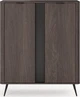 Комод високий Perfect Home Veris 2D/113 134.2x113.1x38 см, 2-дверний Дуб дунін/чорний (000012377576) - зображення 3