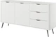 Комод Perfect Home Lante 2D3S/163 81.2x163.2x38 см, 2-дверний, 3 шухляди, чорні ніжки Білий (000012377614) - зображення 1