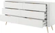 Комод Perfect Home Lante 6S/163 81.2x163.2x38 см, 6 шухляд, золоті ніжки Білий (000012377615) - зображення 2