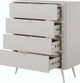 Комод Perfect Home Lante 4S/88 101x88.2x38 см, 4 шухляди, золоті ніжки Бежевий (000012377799) - зображення 2