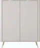 Комод высокий Perfect Home Lante 2D/113 134x113.2x38 см, 2-дверный, золотые ножки Бежевый (000012377800) - изображение 3