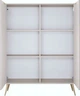 Комод высокий Perfect Home Lante 2D/113 134x113.2x38 см, 2-дверный, золотые ножки Бежевый (000012377800) - изображение 4
