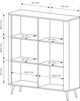 Комод высокий Perfect Home Lante 2D/113 134x113.2x38 см, 2-дверный, золотые ножки Бежевый (000012377800) - изображение 8