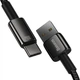 Кабель Baseus Tungsten Gold Fast Charging 100W USB-A to USB-C 1m Black (CAWJ000001) - изображение 3