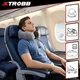 Набор для путешествий Xtrobb 26087 3D Memory Foam, подушка для шеи + маска для сна + беруши, 4-в-1, черный/серый, дорожный комплект с эффектом памяти - изображение 4