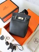 Класичний рюкзак середнього розміру Hermes Hac a Dos Backpack чорний (113) - зображення 2