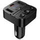 Автомобильный FM-модулятор HOCO E87 Delta Bluetooth 5.4 с быстрой зарядкой PD 20W + QC 3.0 15W Черный - изображение 1