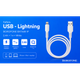 Кабель Borofone BX116W USB - Lightning 2.4А, 1м, White - изображение 2