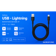 Кабель Borofone BX116BK USB - Lightning 2.4А, 1м, Black - зображення 2