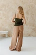 Женская вязаная майка ART KNIT оливка, M 045635 - изображение 3