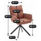 Стул поворотный MEBEL ELITE PAUL Рыжие ножки черные ME.PAUL/RD/CZ/T/K - изображение 3