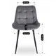 Стул MEBEL ELITE CHRIS Серый верюр ME.CHRIS/P/CZ/V/K - изображение 5