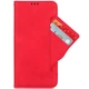 Чехол-книжка с карманами Deexe Wallet Stand для Motorola Edge 70 Pro - Red - изображение 3