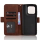 Чехол-книжка с карманами Deexe Wallet Stand для Motorola Edge 70 Pro - Brown - изображение 4