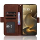 Чехол-книжка с карманами Deexe Wallet Stand для Motorola Edge 70 Pro - Brown - изображение 5