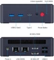 Мини ПК AWOW AK11 / Intel N150 / RAM 16GB / SSD 512GB / 1 x HDMI / 2 x LAN / Wi-Fi 6 / Bluetooth 5.2 / Windows 11 / Синий (101941244) - изображение 2
