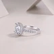 Срібна каблучка з муасанітом 5Ct Розмір 18 Сертифікат (9303) - зображення 3