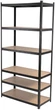 Regał metalowy Profix 62032C 6 półek 222 x 110 x 50 cm Czarny (5903755198006) - obraz 1