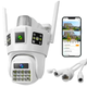 Уличная IP WiFi 3Mpx+3Mpx IP66 2 камера видеонаблюдения SD38i 3 независимых объектива (v380 APP) - изображение 2