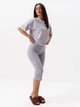 Пижама (футболка + бриджи) женская хлопковая BARWA garments 0399/108 L Серая меланж (2113991083100) - изображение 8