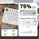 Беспроводная механическая клавиатура CIDOO QK75 White (Tri-Mode / Gasket Mount / Hot-Swap / RGB) - изображение 6