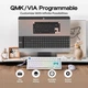 Беспроводная механическая клавиатура CIDOO QK75 White (Tri-Mode / Gasket Mount / Hot-Swap / RGB) - изображение 8