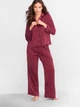 Пижама (рубашка + штаны) женская Tommy Hilfiger 288711793 L Бордовая (1159863758) - изображение 1