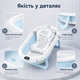 Ванночка для новорожденных Extralink Kids с LED термометром голубая детская складная ванна - изображение 4