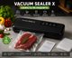 Вакууматор бытовой для продуктов пищи Vacuum Sealer X Pro 110W 60 кПа вакуумный упаковщик автоматический + 10 пакетов 10х25см - изображение 1