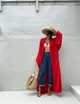 Довга пляжна накидка-кімоно Honey Fashion Accessories One Size червоний (50к037) - зображення 2