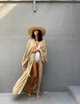 Довга пляжна накидка-кімоно Honey Fashion Accessories One Size бежевий (50к037) - зображення 2