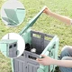 Складная тележка-ящик MD17081 Хозяйственная сумка на колесах YN8823 Трехколесный пластиковый контейнер 75 литров с крышкой и тормозом Универсальная шагающая тележка со складной ручкой для покупок подъема по лестнице и пикника - изображение 6