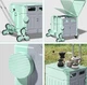 Складная тележка-ящик MD17081 Хозяйственная сумка на колесах YN8823 Трехколесный пластиковый контейнер 75 литров с крышкой и тормозом Универсальная шагающая тележка со складной ручкой для покупок подъема по лестнице и пикника - изображение 7