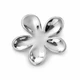 Брошь BROCHE Модерн Цветы Мальва из стали серебристая BRBF115526 - изображение 3