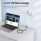 Удлинительный кабель aceyoon USB-C 240 Вт (штекер — гнездо) - изображение 6