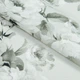 Ткань лен костюмный принт розы оливковй/серый (180г/м.кв150см пог.м) 185796 - изображение 1