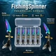 Рибальські блешні з вертушкою та мушкою FishingSpinner, 5 г, 5 штук, кейс для зберігання - зображення 1