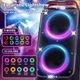 Портативная Bluetooth-колонка Foxdawn 240W с сабвуфером и LED-подсветкой - изображение 6