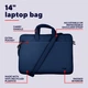 Сумка для ноутбука Trust Bologna Eco 14" Blue (TR26208) - зображення 7